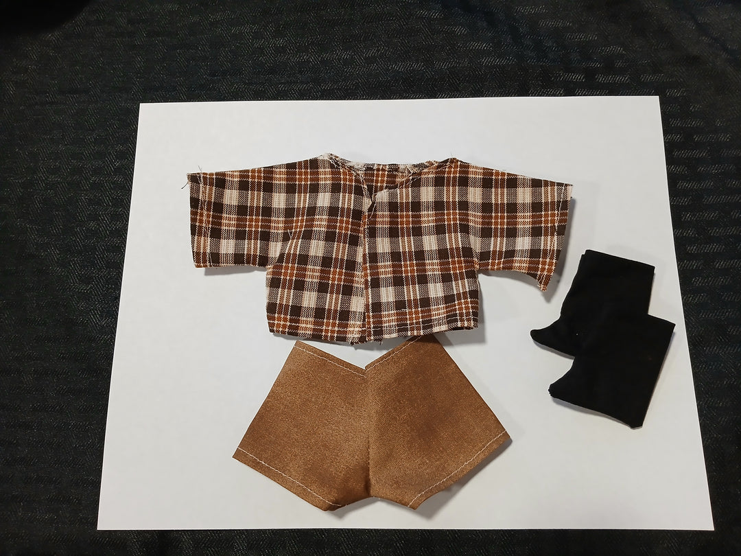 plaid jacket, shorts, and booties
