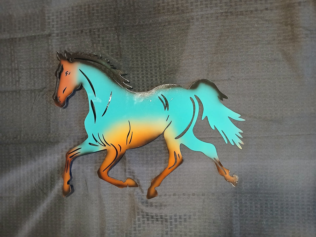 spirit horse metal wall art