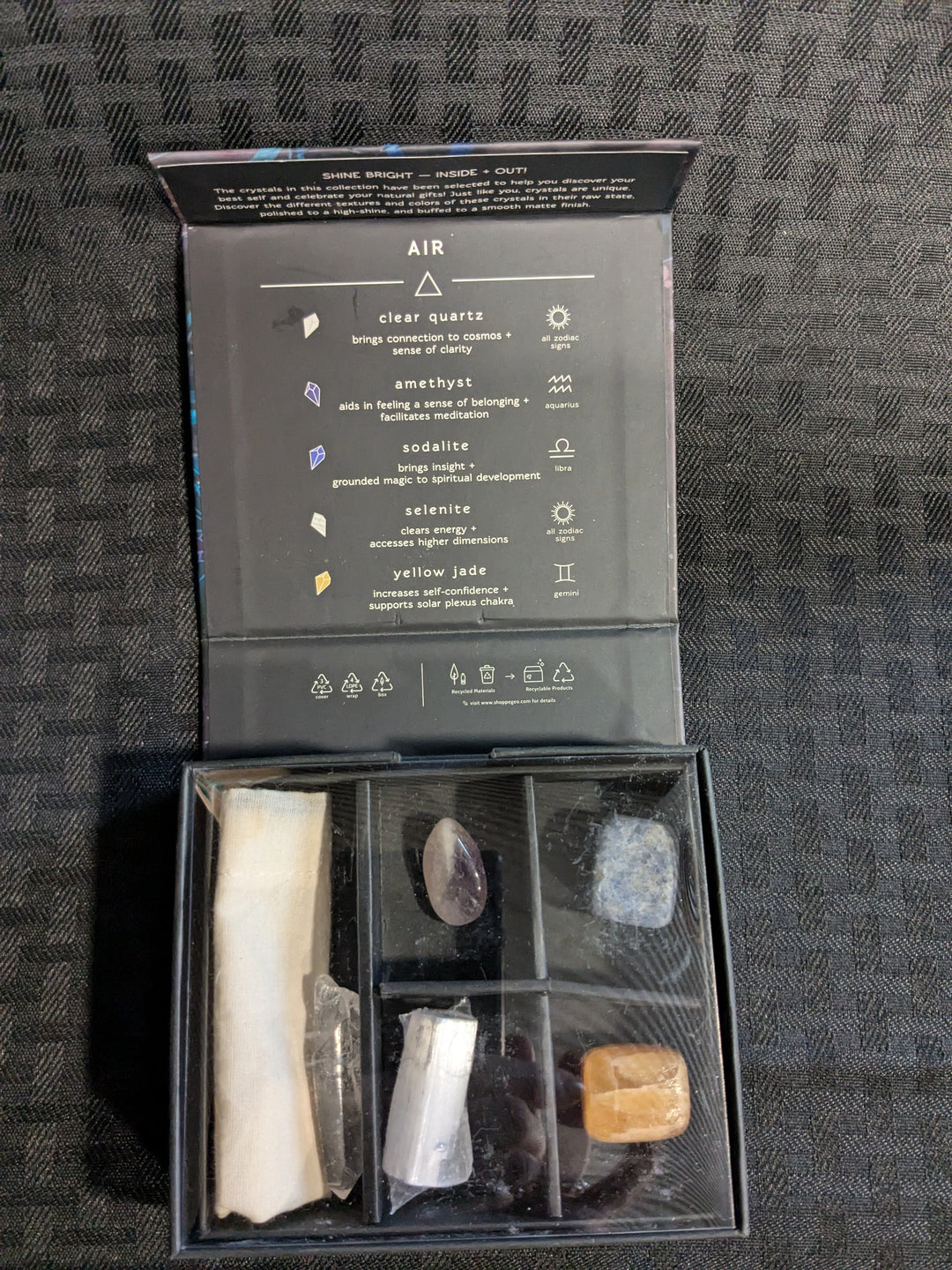 Zodiac crystal collection - air