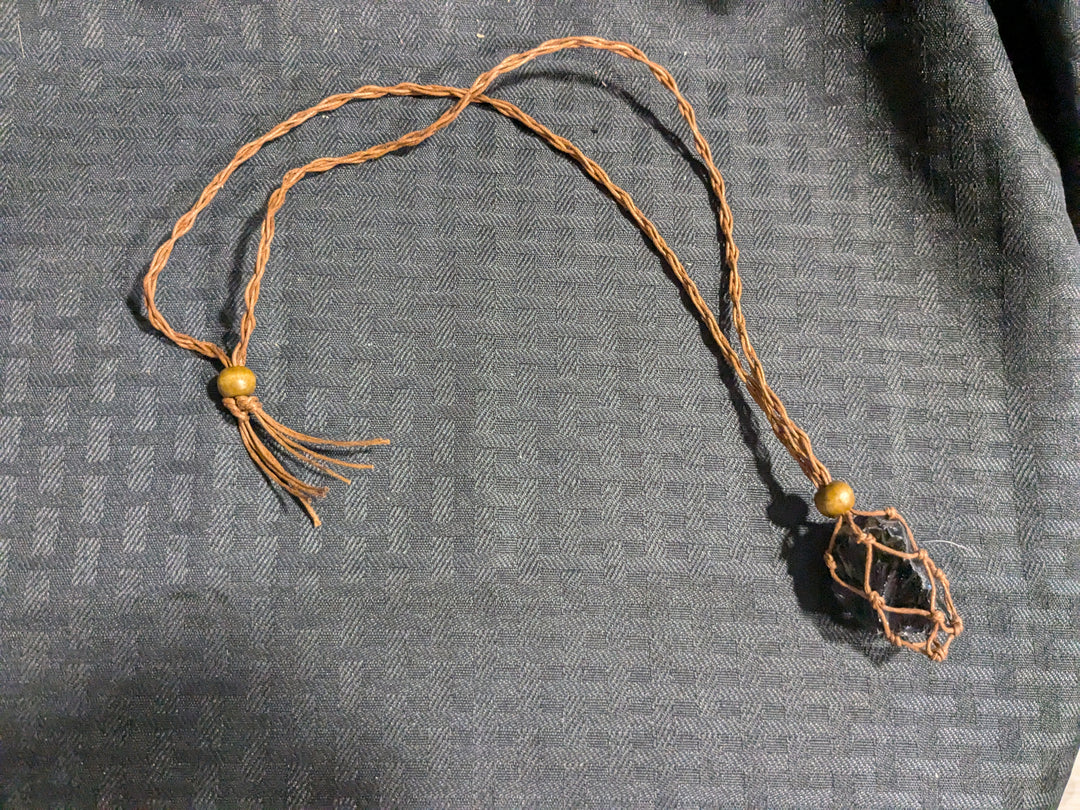 obsidian black necklace