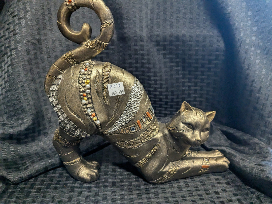 fabulous feline metal sculpture