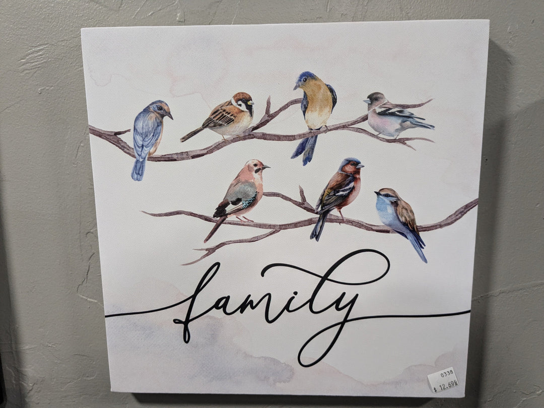 family canvas of songbirds