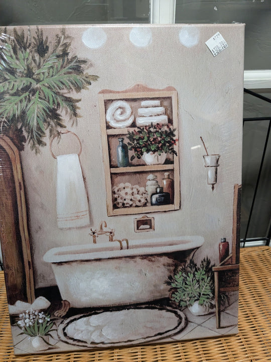 Blissful Bathroom Set of 4 Pictures – Stylish framed art for modern bathroom décor, featuring elegant designs that bring a serene, luxurious touch.