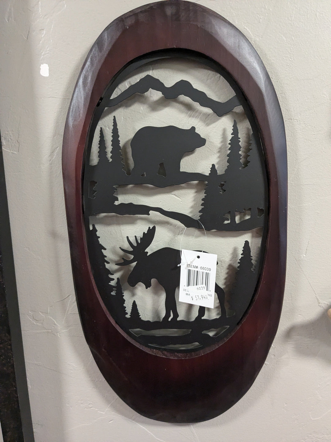 mountain ridge bear and moose wall decor