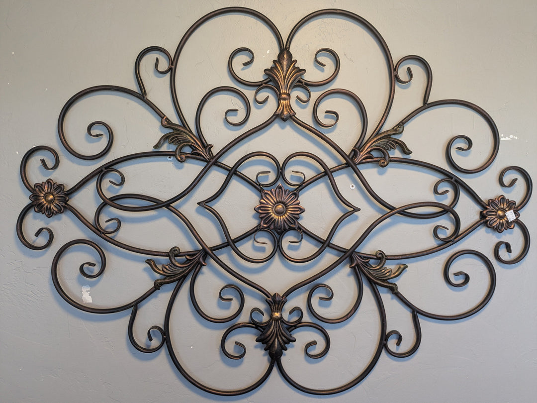 pendant metal wall grille dark bronze