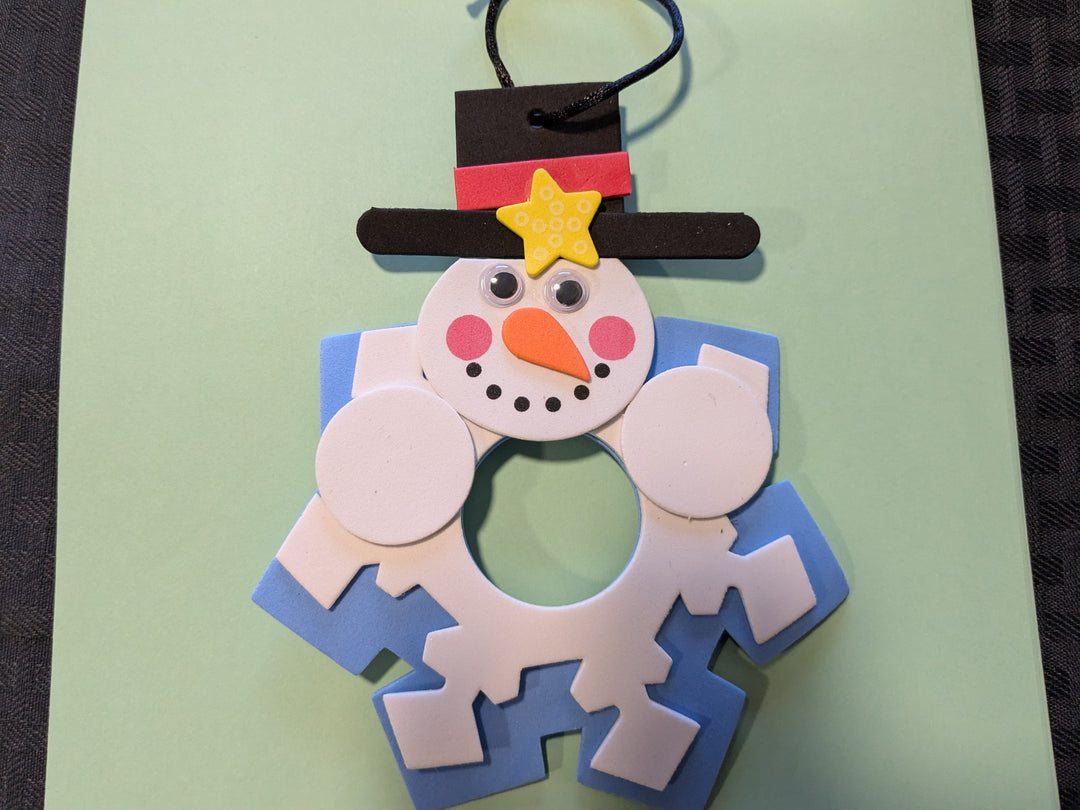 snowman photo readymade craft