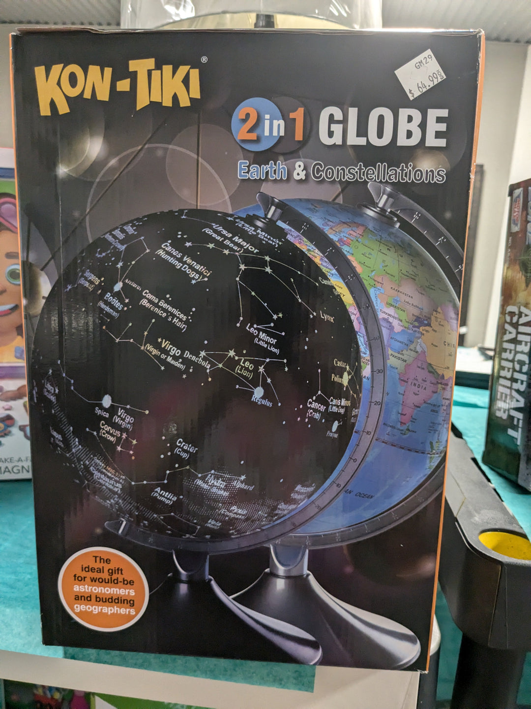 Kon-Tiki 2-in-1 Globe and Constellations