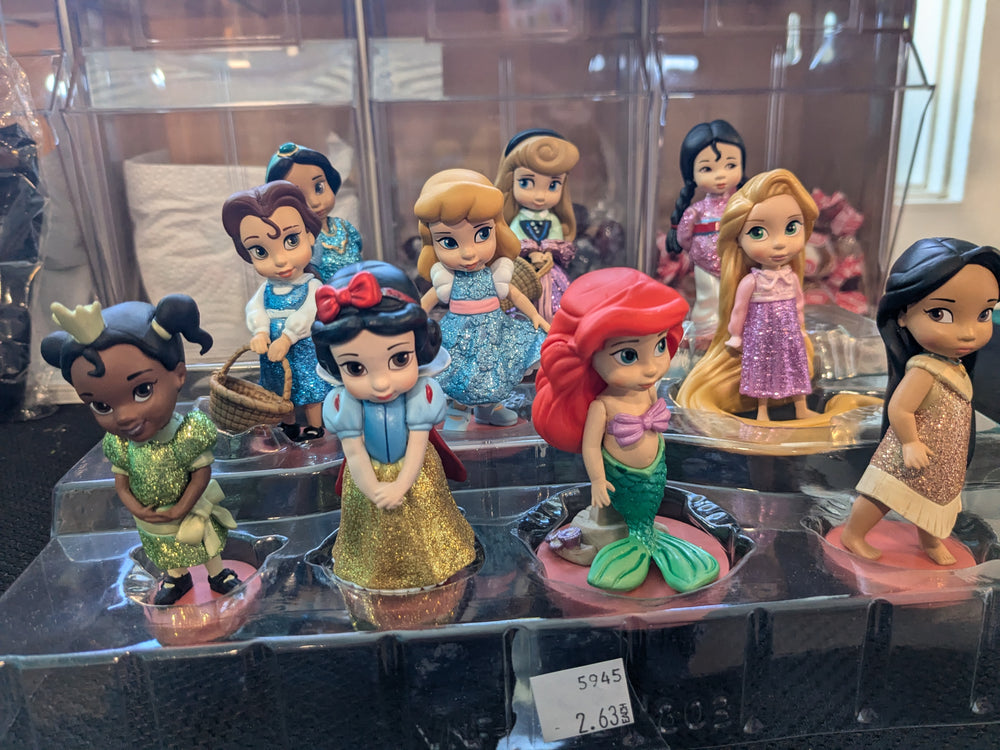 Disney dolls, 3"H